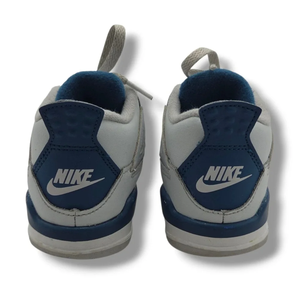 Nike Jordan‎ 4 Retro Sneakers TD Child 10 Military Blue BQ7670-141